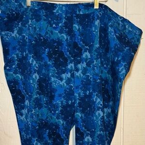 Isaac Mizrahi Blue Floral Pants NWOT 30WP